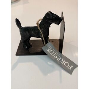 Foreside Home & Garden Scottie Dog Metal Bookend‎ Distressed Black FDAO00092 NEW